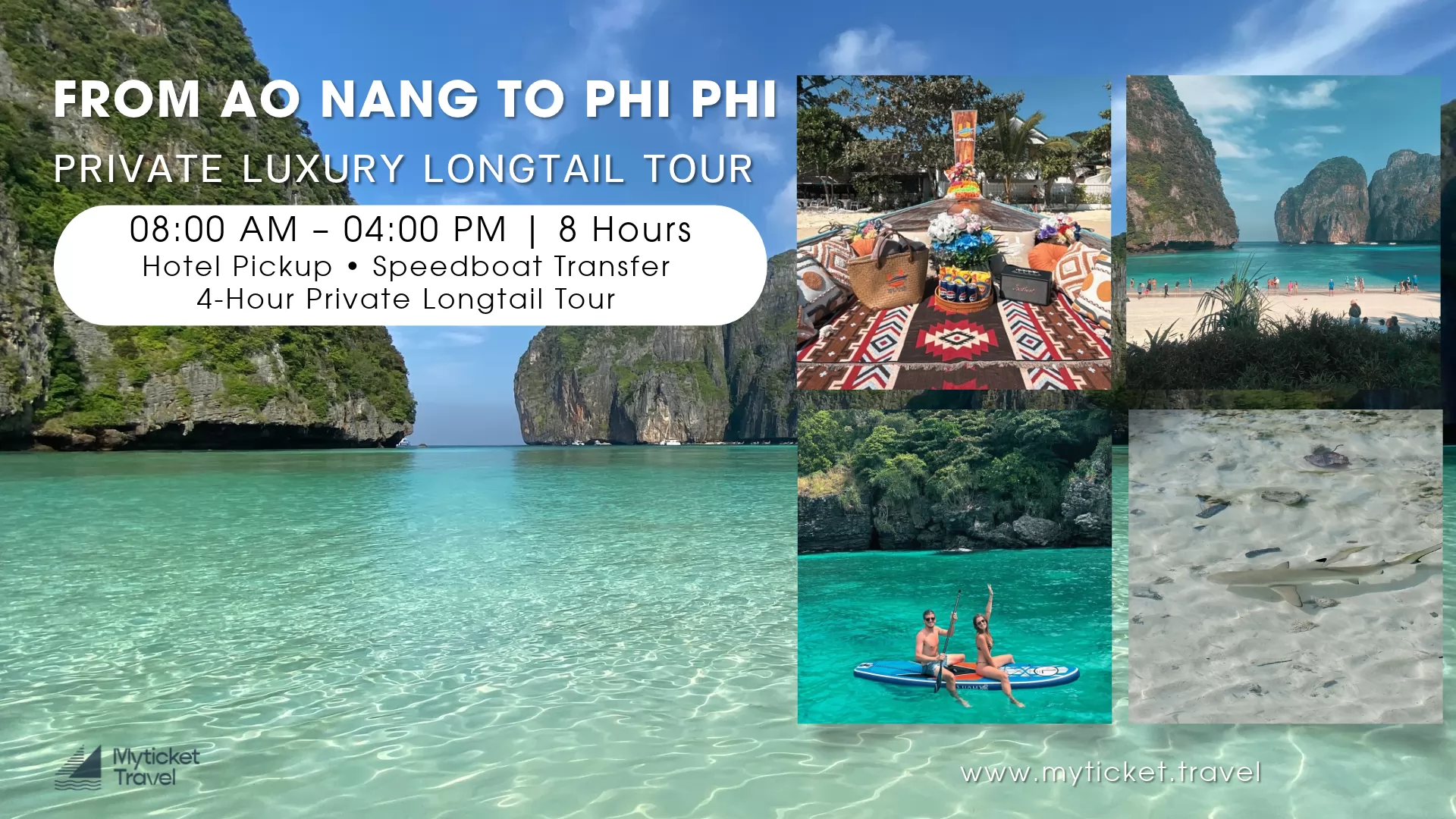 Phi Phi Islands Luxury Longtail Boat Tour from Krabi and Ao Nang